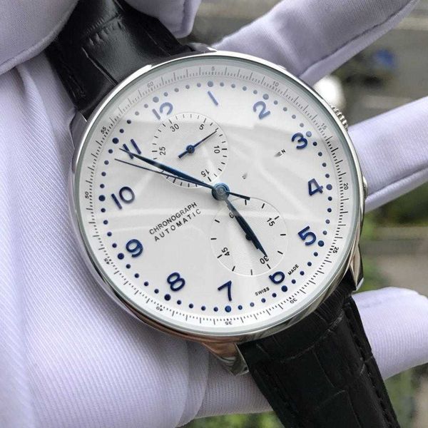 IWC Watch 2024 Lüks Otomatik Hareket İzle Portekizce Saat Erkekleri Yüksek Kalite Orijinal Saat