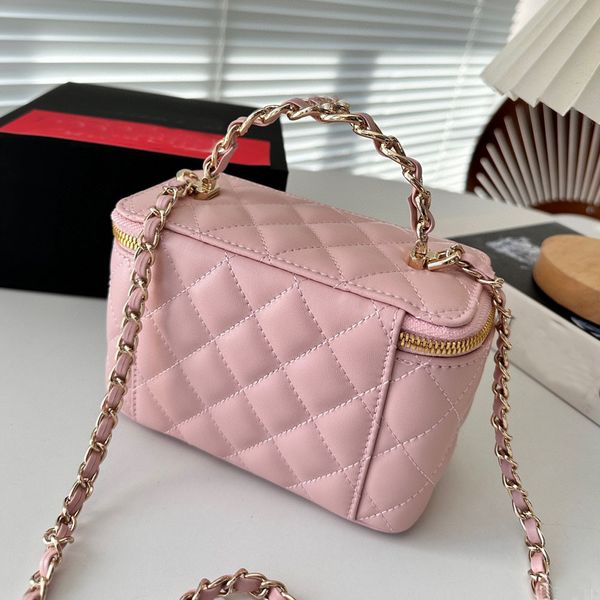 Crossbody Bag Sheepskin Kadınlar Güzellik Makyaj Kılıfı Omuz Çantası Tasarımcı Çanak Çantası Yıkama Torpası Makyaj Çantalar Moda Hediyesi Yüksek Doku Vintage Güzel Vanity Makyaj Çantası