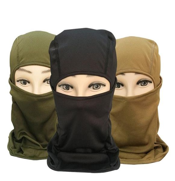 Reiten Kopfbedeckung Taktische Outdoor Camo Schnell Trocknende Gesichtsmaske Balaclava Kapuze Hut Jagd Winddicht Motorrad Maske CS Tactics4812183