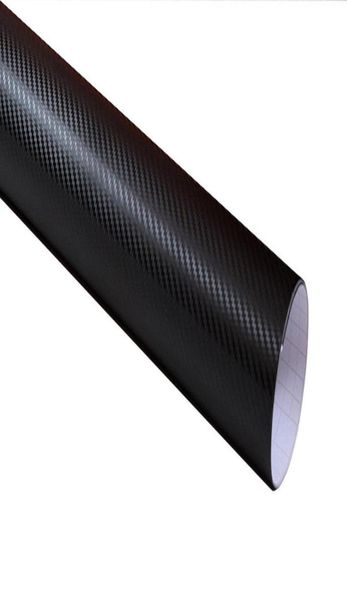 Черная 3D виниловая пленка из углеродного волокна, наклейка с пузырьками, автомобильный велосипед, выпуск воздуха, покрытие для автомобиля, лодки, стола, размер пленки 152x30 м, рулон6805507