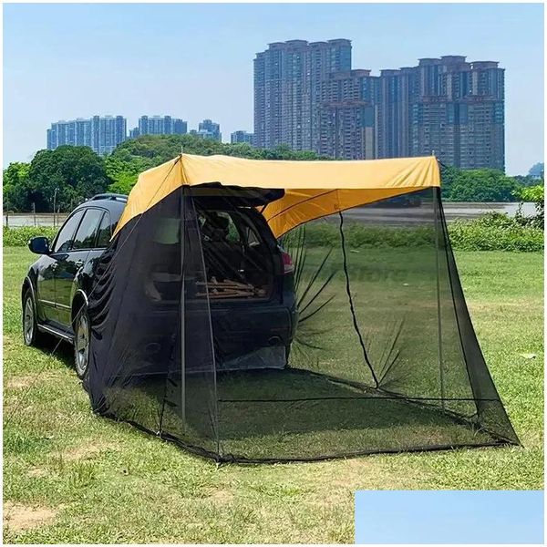 Tendas e abrigos Car tenda traseira 3-4PERSONS CAMBA AO ANTERIOR CAMINHA POR SUNSHADE VIAGEM SEMPLEAGEM PARA VENDA PARA VEÍCUL