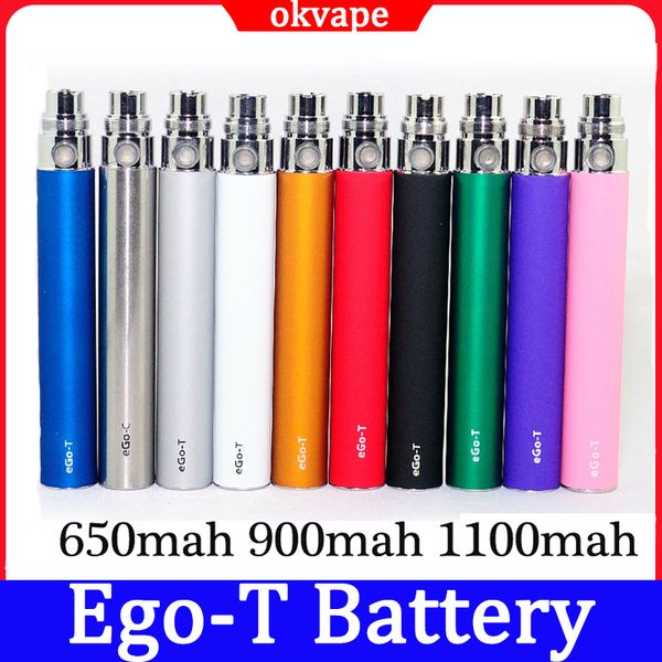 Ego-T Bateria 650mAh 900mAh 1100mAh Baterias 10 Cores Vaporizador Kits Para 510 Thread Atomizador Ce4 Ce5 MT3 H2 E Cigs Vape Pen