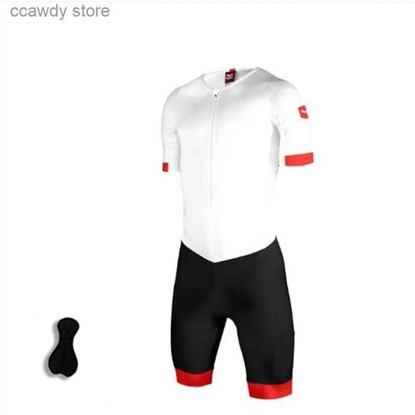 Fatos de treino masculino Ciclismo Jersey Define Novo Anti-Encolhimento OEM Manga Curta Sublimação Impressão Macacão Conjunto Cool Max Suit Triathlon MacacãoH24122