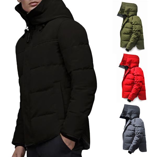 Designer Winter Down Jacke Männer Frauen Kanadischer Modetrend Kapuze Parkas Gänse Liebhaber verdickte Wärme Feder warme luxuriöse Outdoor -Manteljacken Schwarz schwarz