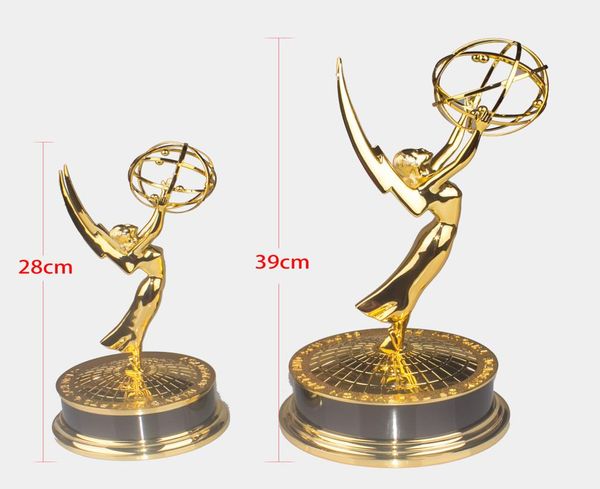 réplica troféu de TV Metal Emmy Trophy Emmy Awards Zinc Alloy Emmy Trophy Immy Awards2861050