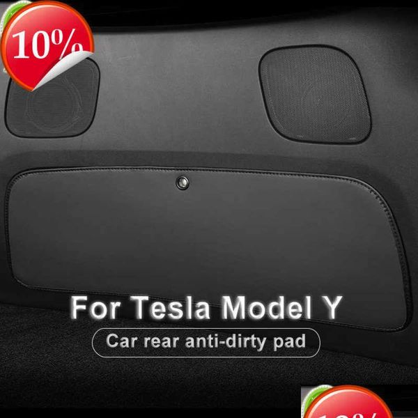 Outras ferramentas de limpeza de cuidados Novo para Tesla Modelo Y Assento Traseiro Anti-Kick Anti-Dirty Pad Tronco Proteção Er Car Styling Modificação Acesso Dh9Uj