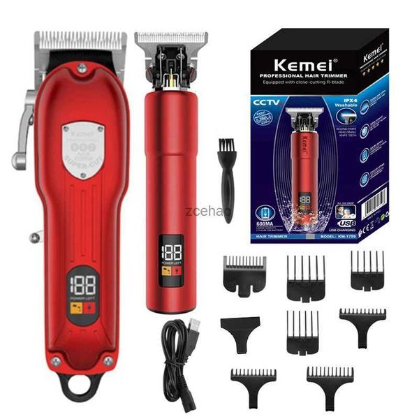 Машинки для стрижки волос Kemei, профессиональный триммер для волос для мужчин, электрическая машинка для стрижки волос, машинка для стрижки бороды, перезаряжаемая