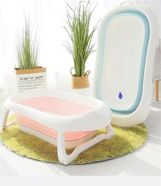 Vasche da bagno Sedili Born Baby Pieghevole Vasca da bagno Nuoto Lavaggio del corpo Portatile Pieghevole Ecologico Antiscivolo Sicuro Vasca da bagno per bambini1009915