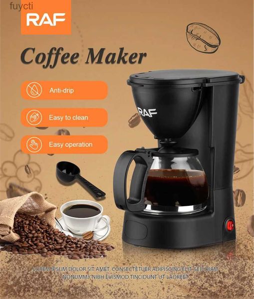 Caffettiera Macchina per caffè americano 4 tazze Piccola caffettiera con filtro riutilizzabile Piastra riscaldante Caffettiera per casa e ufficio YQ240122