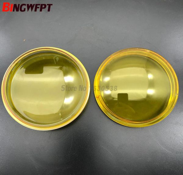 2 pezzi set diametro rotondo 90mm fendinebbia lampade giallo vetro antiappannamento vetro temperato per Ford Escort EcoSport Focus Fiesta CMax Fal4612618