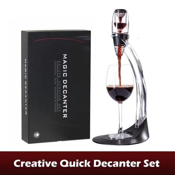 Aeratore per vino Decanter Beccuccio versatore Set con filtri Purificatore Supporto Diffusore Filtro per aerazione dell'aria per Natale 240122