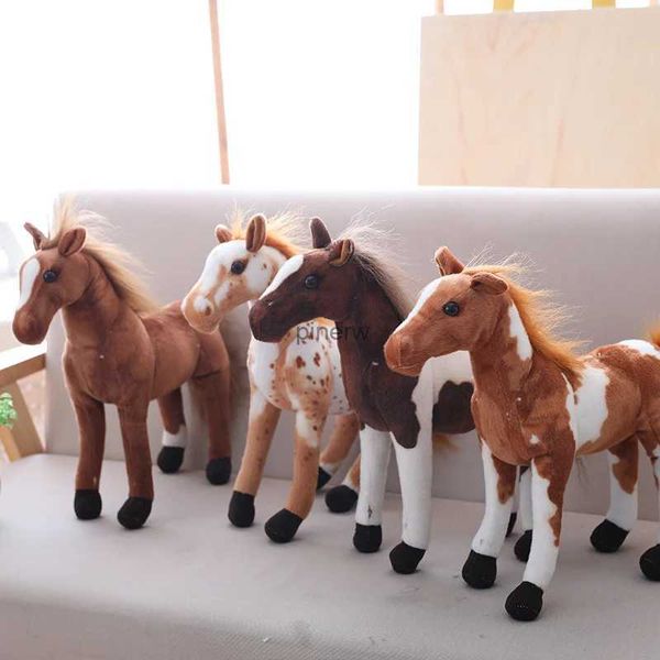 Bonecas de pelúcia 30cm simulação cavalo brinquedos de pelúcia bonito animal de pelúcia boneca macio realista cavalo brinquedo crianças presente aniversário