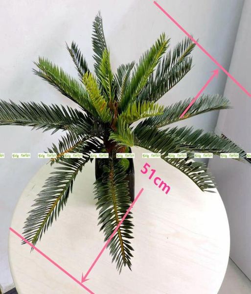 Nuovo Artificiale Phoenix Palma da Cocco Cycas Felce Pianta Albero Di Natale Casa All'aperto Sago Mobili per Ufficio Decor Bush Green6752069