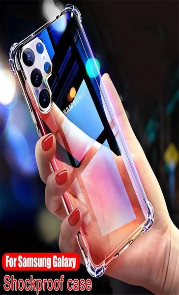 Stoßfeste Handyhüllen für Samsung Galaxy S22 Ultra S21 Plus S20 FE S10 S9 S8 S7 Edge Luxus transparenter Schutz Rückseite Cover7389558