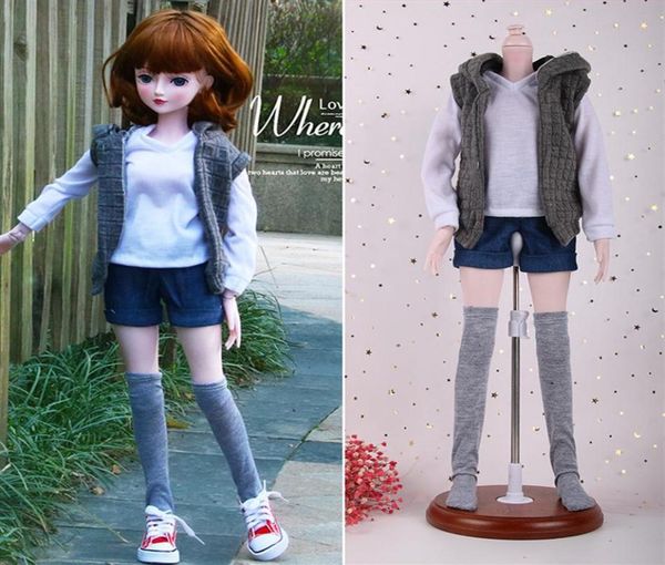 Mode Neueste 1 3 Bjd Puppe Kleid Lässige Handgemachte Kleidung Outfits Anzug für 60 cm Puppe Zubehör Spielzeug für Kinder 201203341v5171214