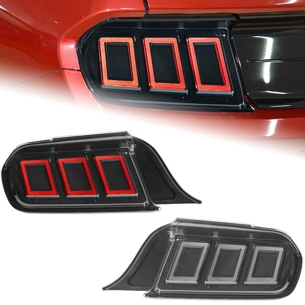 Car Styling Fanale Posteriore per Ford Mustang Luci Posteriori 20 15-20 22 Indicatore di direzione posteriore Avvertimento Lampada Freno Gruppo fanale posteriore per auto