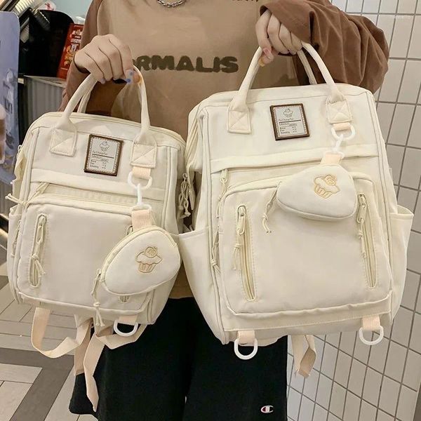Школьные сумки 2024, женские рюкзаки ярких цветов для ноутбука, милые Kawaii High для девочек-подростков, японские туристические рюкзаки для кемпинга