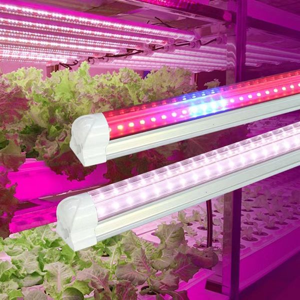 60cm 90cm 120cm t8 tubo de espectro completo hidropônico led crescer barra de luz 30w 45 60 planta crescer lâmpadas para vegetais crescer tenda