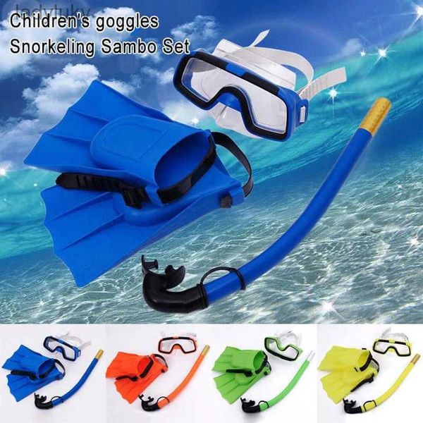 Maschere subacquee Set maschera subacquea per bambini Occhialini da nuoto antiappannamento Maschere Pinne da snorkeling Kit per bambini Ragazzi Ragazze Attrezzatura per lo snorkeling Antiappannamento subacqueoL240122