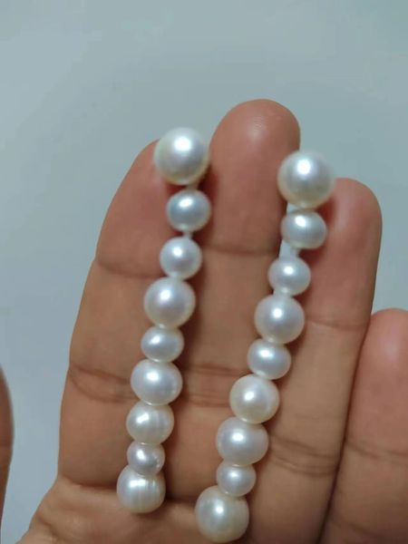 Ohrringe, neuer einzigartiger Perlenschmuck, 100 % echte Perle, S925-Sterlingsilber, lange Ohrhänger, Geburtstag, Hochzeit, Party, schönes Geschenk für Damen