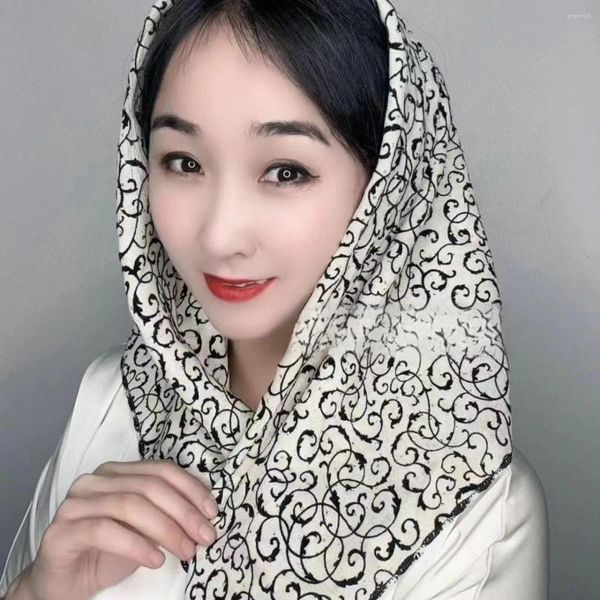 Abbigliamento etnico Hijab Donne musulmane Scialle Foulard Sciarpa di chiffon di lusso gratuita Malesia Preghiera Kufi Islam Arabia Saudita Pakistan