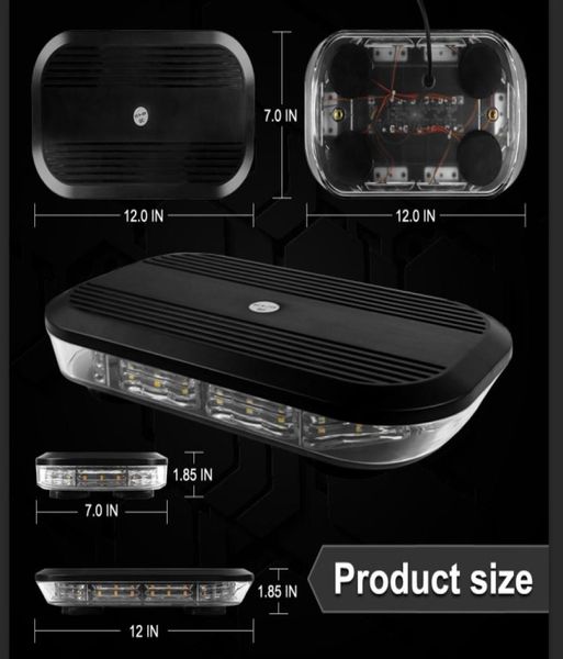 Neue hochhelle LED-Mini-Lichtleiste auf dem Dach mit Magnethalterung, LED-Minibar-Licht, LED-Blitzleuchte, Autodachmontage-Blitzleuchte9945722