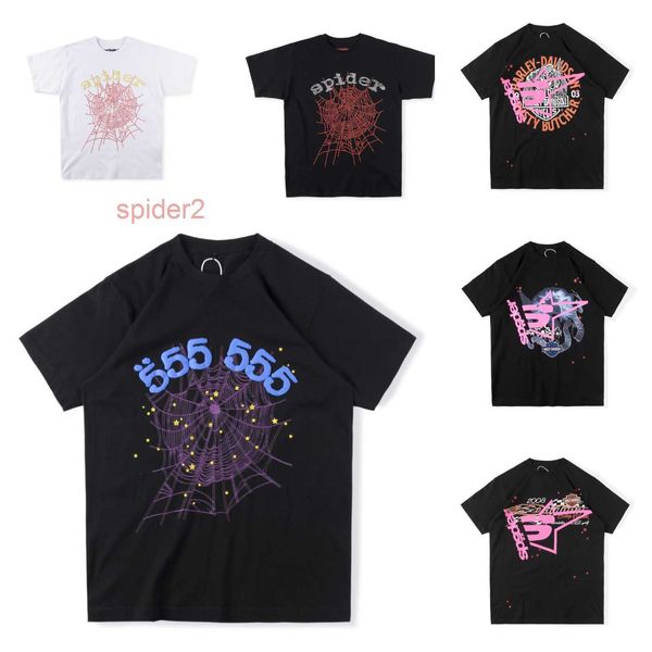 555 Designer Hip Hop Style Sp5der T-Shirt Spider Jumper Europäische und amerikanische junge Sänger Kurzarm T-Shirts Mode Sport H360 H360 VQ0W