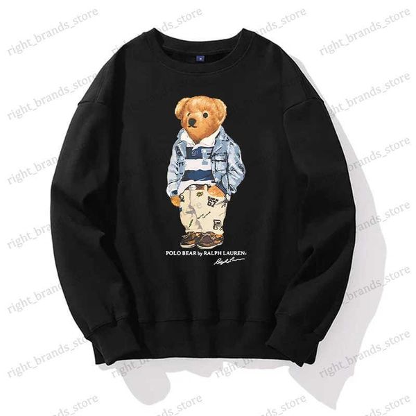 Erkek Hoodies Sweatshirts Erkekler Moda Lüks Termal Giyim Kadınlar için Sweatshirt Sıradan Sonbahar Kış Hoodies Gevşek O-Beeck Y2K Erkek Uzun Kollu Üst Kıyafetler T240122