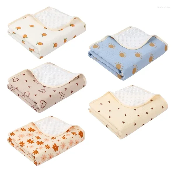 Cobertores Y55B Soft Swaddle Cobertor Primavera Verão Colchas Aconchegantes Sono Bebês Chuveiro Presente