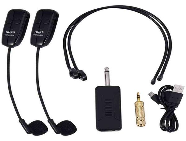 U12F Uhf One For Two Wireless Headset Microphone Amplifier Mixer Suitable For Teaching Guides Meeting Lectures Y2112105741441