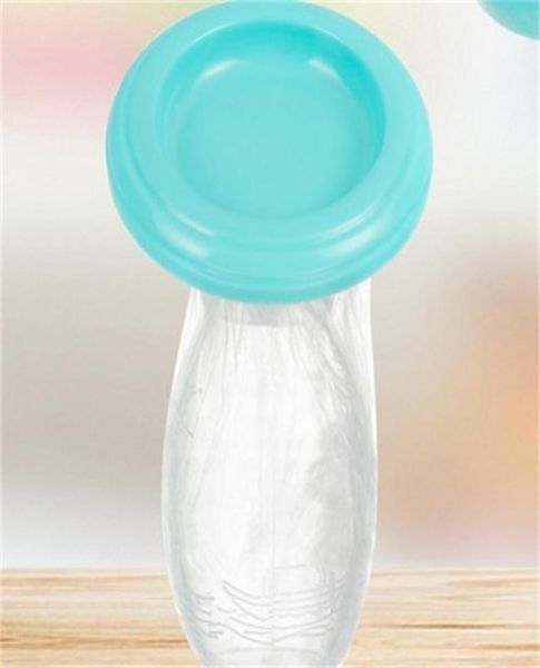 Tiralatte in silicone Manuale Anti-trabocco conveniente Nuovo collettore di latte Allattamento Alimentazione di sicurezza Divertore per bambini colore blu 6 4xy K24396730