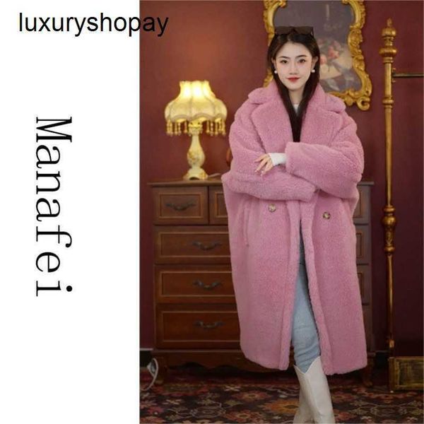 Top Maxmaras Teddybeerjas Dames Kasjmierjassen Internet Beroemdheid Hot Selling m Familie Originele Replica Lang Kameel Fluweel Silhouet Wol Winter Warmte Veelzijdig