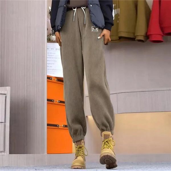 Capris Jodimitty Winter Verdickte Plüsch Cord Hosen Koreanische Neue frauen Lose Dünne Leggings Harun Hosen Jogginghose Frauen