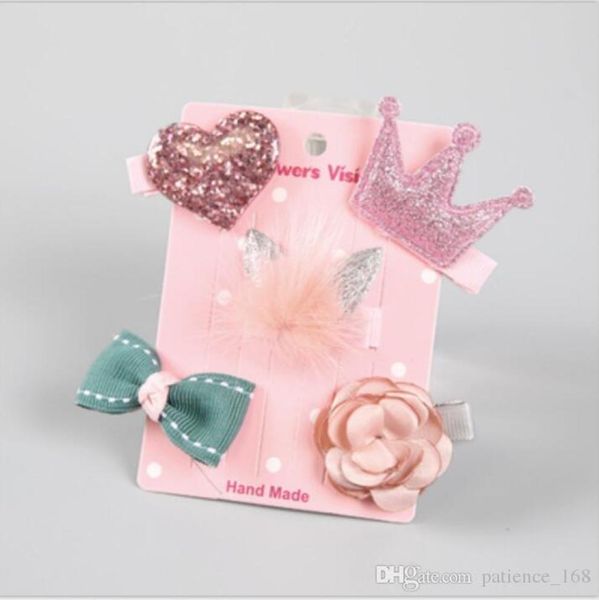 13 stili Accessori per capelli per bambini Set Corona di paillettes Fiocco per orecchie da coniglio Boutique di fiori Fiocchi per capelli Barrette per bambini Set di spille per capelli per ragazze hai9554946