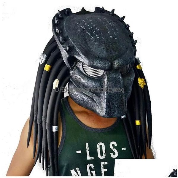 Maschere per feste Film Alien Vs Predator Maschera cosplay Accessori per costumi di Halloween Puntelli in lattice 220827 Consegna a domicilio Giardino festivo S Dh06Z