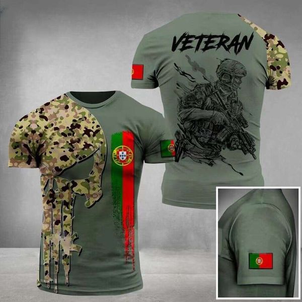 2024New T-shirts pour hommes Army-Veteran Impression 3D Soldat américain Casual Col rond Lâche Manches courtes Camouflage Commando Hommes Vêtements Nize Max Xxs-6Xl 757