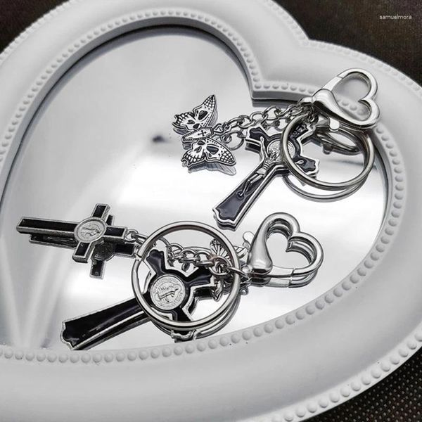 Schlüsselanhänger 1 Stück Gothic Jesus Christentum Zubehör Auto Schlüsselbund Handgemachte Schmuckkette für Männer Frauen Drop
