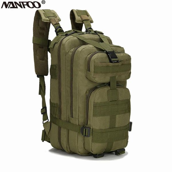 Bolsas 600d Nylon Backpack Militar Tactical de Nylon 25L 3p Mochila Esportiva Esportiva ao ar livre Backpack Bionic Camouflage Saco de caça