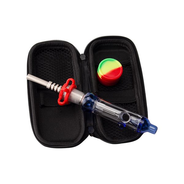 Headshop888 NC067 Sigara borusu dab teçhizat cam bong çanta seti 14mm seramik uç kuvars banger tırnak klipsi dabber alet silikon kavanoz hava deliği geri dönüşüm fıskiye bipes