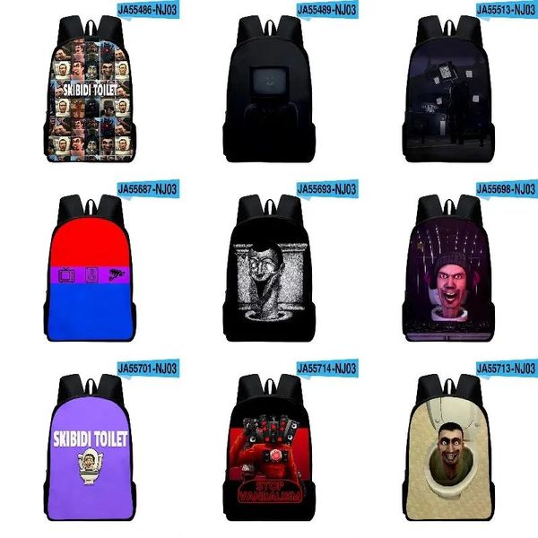 Sacos novo jogo skibidi toalete mochila 40*30*13cm homem mochila primária e média estudantes mochila dos desenhos animados saco presentes