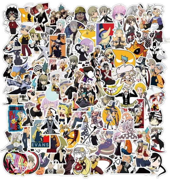 100 pezzi adesivi per skateboard misti non ripetuti anima anime graffiti per auto laptop pad bicicletta moto PS4 telefono bagaglio decalcomania 8437161