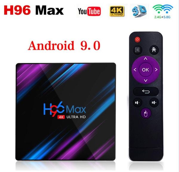 H96 Max Android 90 TV Kutusu 2G16G 4G32G 4G64G RK3318 24G5G Çift WiFi Akıllı TV Kutusu8674174