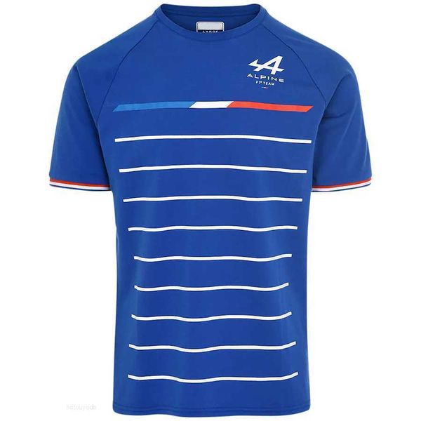 T-shirt da uomo Maglia Maglia da competizione ufficiale da corsa 2024 Formula 1 Alpine F1 Team Manica corta Colletto stile manica blu più venduto 2024