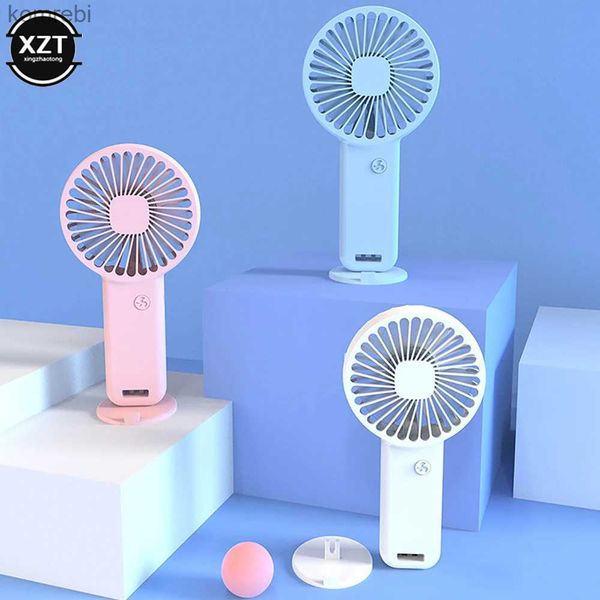 Elektrik Fanları Taşınabilir Mini Fan USB Şarj Edilebilir Soğutma Elde Taşınma Fanları Temel Yaz Dış Mekan 3 Hızlı El Tutul