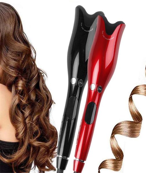 Ferri arricciacapelli Bigodino automatico ad aria Display digitale LCD Bacchetta rotante in ceramica Bigodino per capelli Strumenti per lo styling dei capelli Cura dei capelli5992878