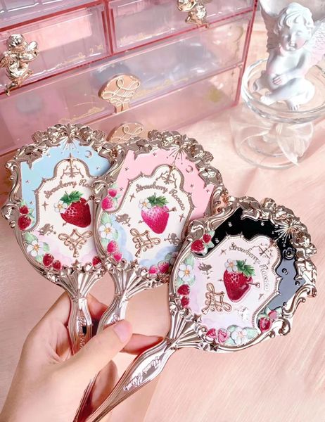 Mirrors New Arrival Makeup Mirror 3 Colors Cute Hand Mirror Women Makeup Tool Portable Easy to Carry