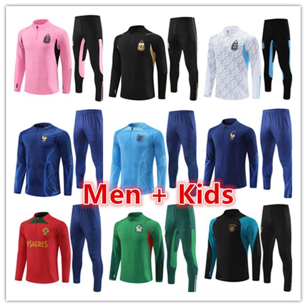 22 23 24 Argentinien Herren Trainingsanzüge Fußball-Trainingsanzug-Set 2023 2024 MESSIS Herren- und Kinder-Fußball-Trainingsanzug-Trikots Jacke Jogging-Kits Survêtement Chandal Tuta 88