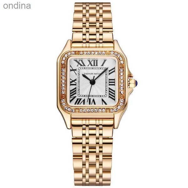 Andere Luxus Frauen Quadrat Silber Stahl Wasserdicht Quarz Handuhr Weibliche Geschenke Mode Kleine Damen Golden YQ240122