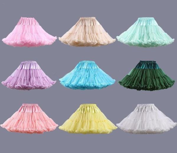 Em estoque 12 cores estiramento tule petticoat barato curto underskirt acessórios de casamento anáguas vestido menina5953877