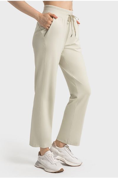 Creora Xiaoxing Spandex da donna Gamba dritta Pantaloni sportivi versatili casual Pantaloni da yoga fitness da allenamento attillati a vita alta da donna